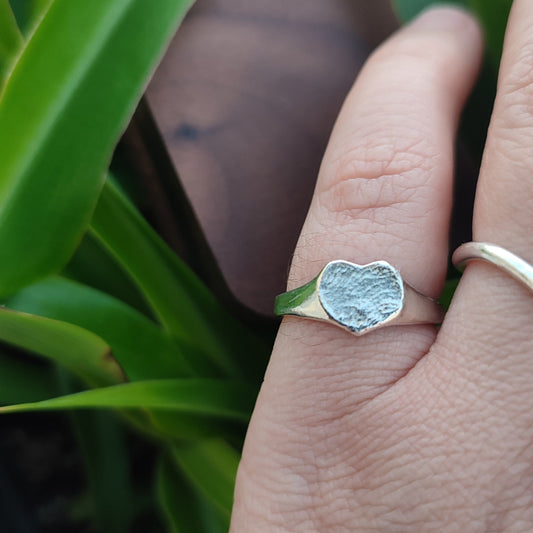 Custom Fingerprint or Paw Print Ring – Sterling Silver